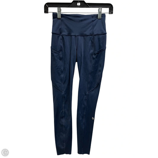 Athletic Leggings By Lululemon In Blue, Size: 2