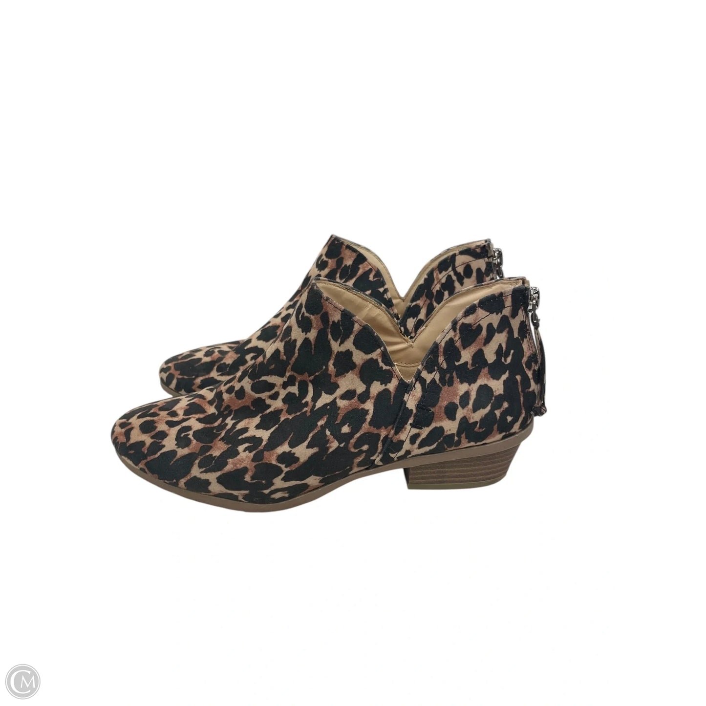 Boots Ankle Heels By Kenneth Cole In Animal Print, Size: 8.5