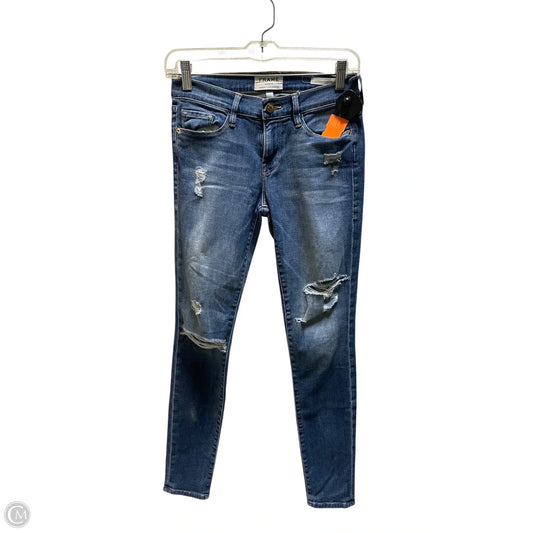 Jeans Skinny By Frame In Blue Denim, Size: 2