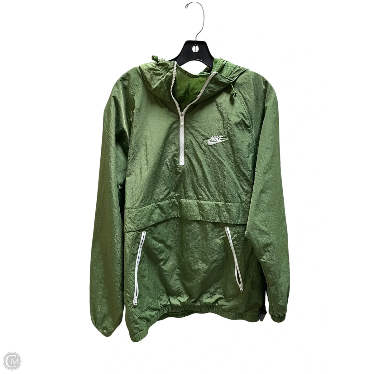 Jacket Windbreaker By Nike In Green, Size: S