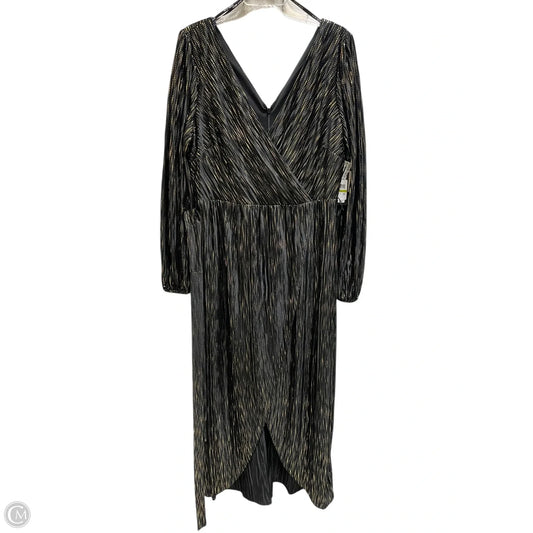 Dress Party Midi By Guess In Black, Size: Xl