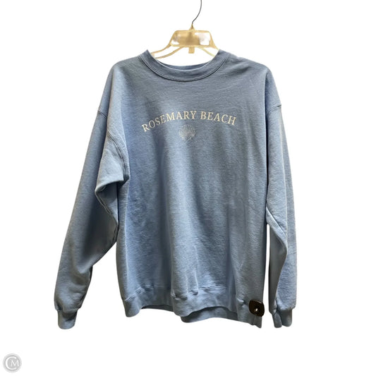 Sweatshirt Crewneck By Hanes In Blue, Size: L