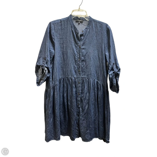 Dress Casual Midi By Madewell In Blue, Size: M