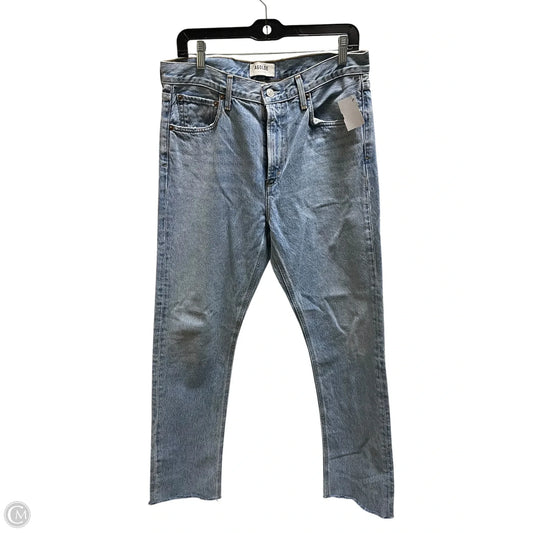 Jeans Straight By Agolde In Blue Denim, Size: 8