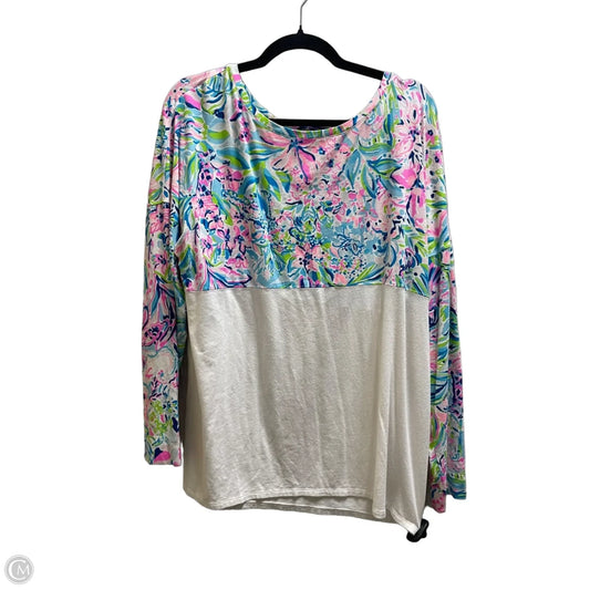 Top Long Sleeve Designer By Lilly Pulitzer In Floral Print, Size: Xl