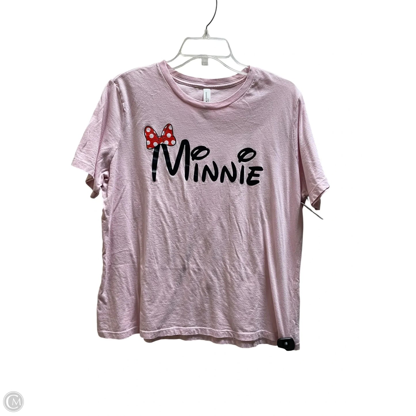 Top Short Sleeve By Bella + Canvas In Pink, Size: Xl