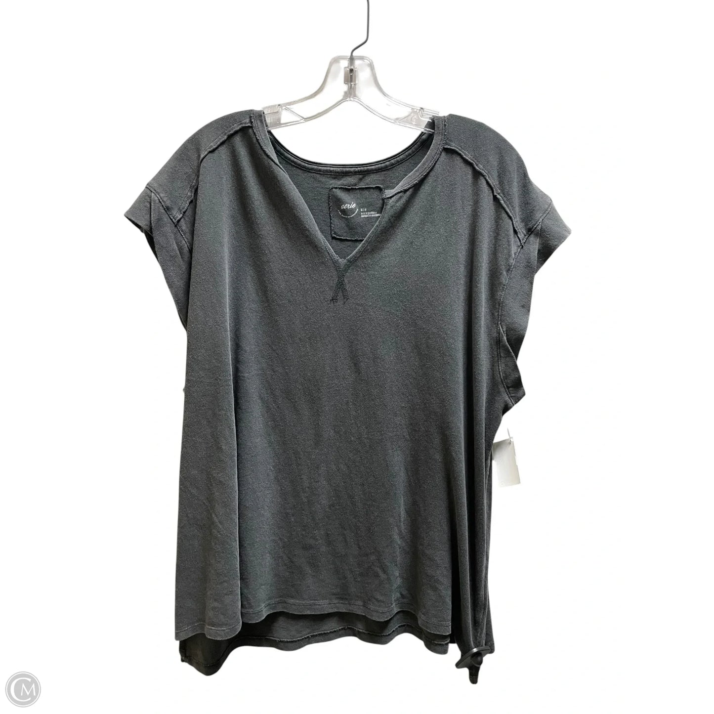 Top Short Sleeve By Aerie In Grey, Size: M
