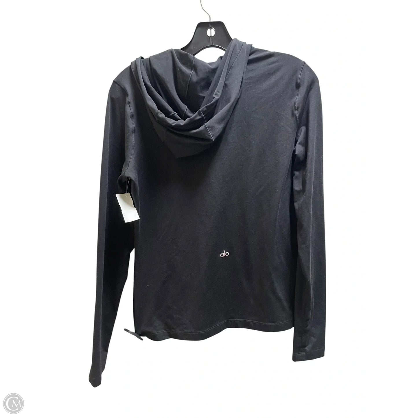 Athletic Top Long Sleeve Hoodie By Alo In Black, Size: L