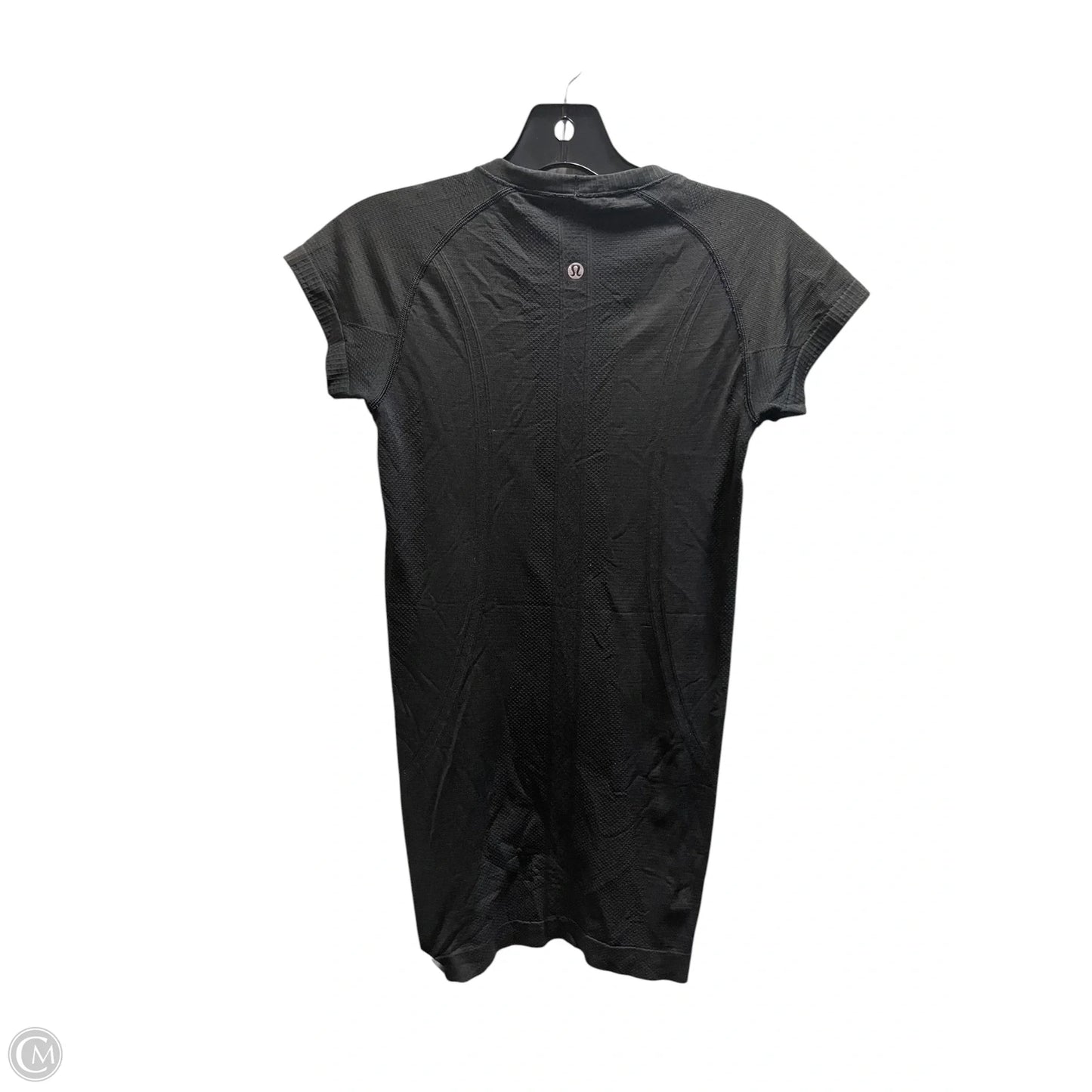 Athletic Top Short Sleeve By Lululemon In Black, Size: 2