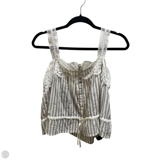 Top Sleeveless By Abercrombie And Fitch In Striped Pattern, Size: M