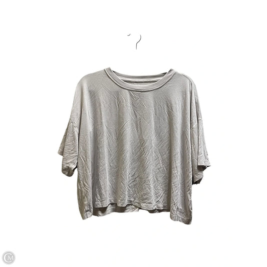 Athletic Top Short Sleeve By Lululemon In Tan, Size: M