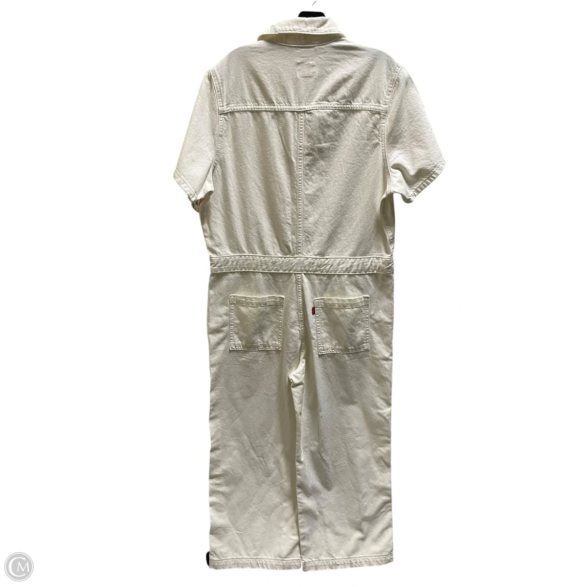 Jumpsuit By Levis In White Denim, Size: L