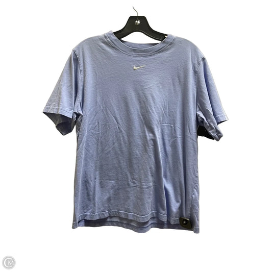 Athletic Top Short Sleeve By Nike Apparel In Blue, Size: S