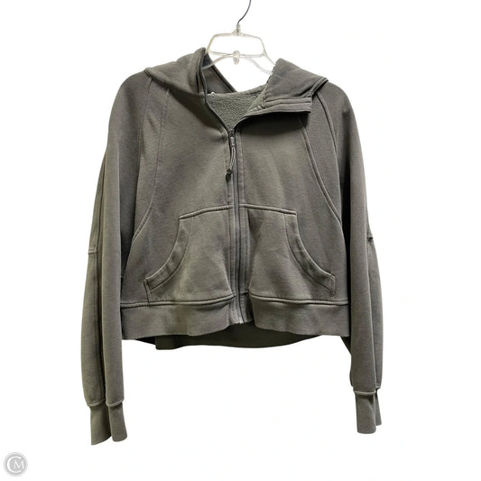 Athletic Jacket By Lululemon In Green, Size: M