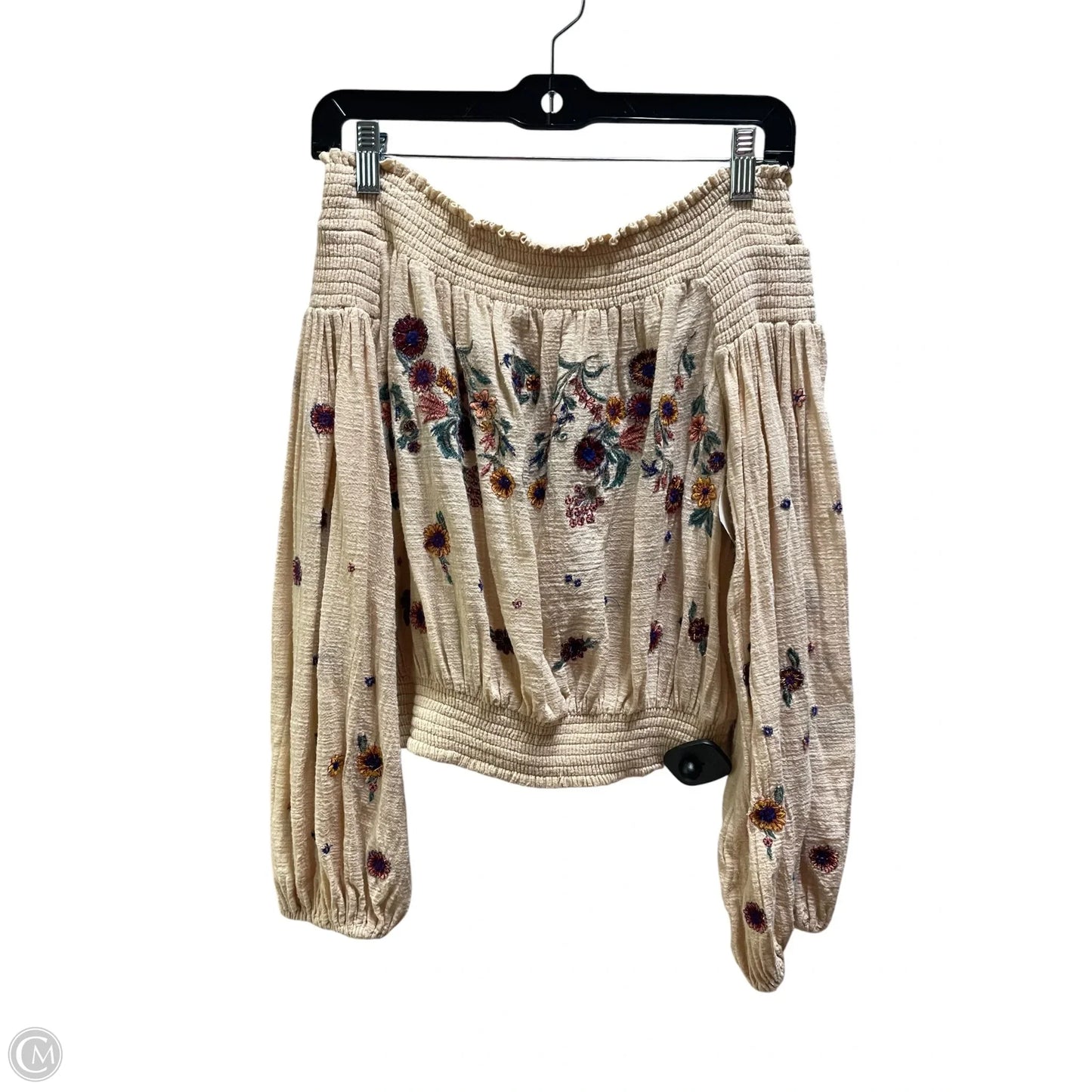 Top Long Sleeve By Free People In Cream, Size: S
