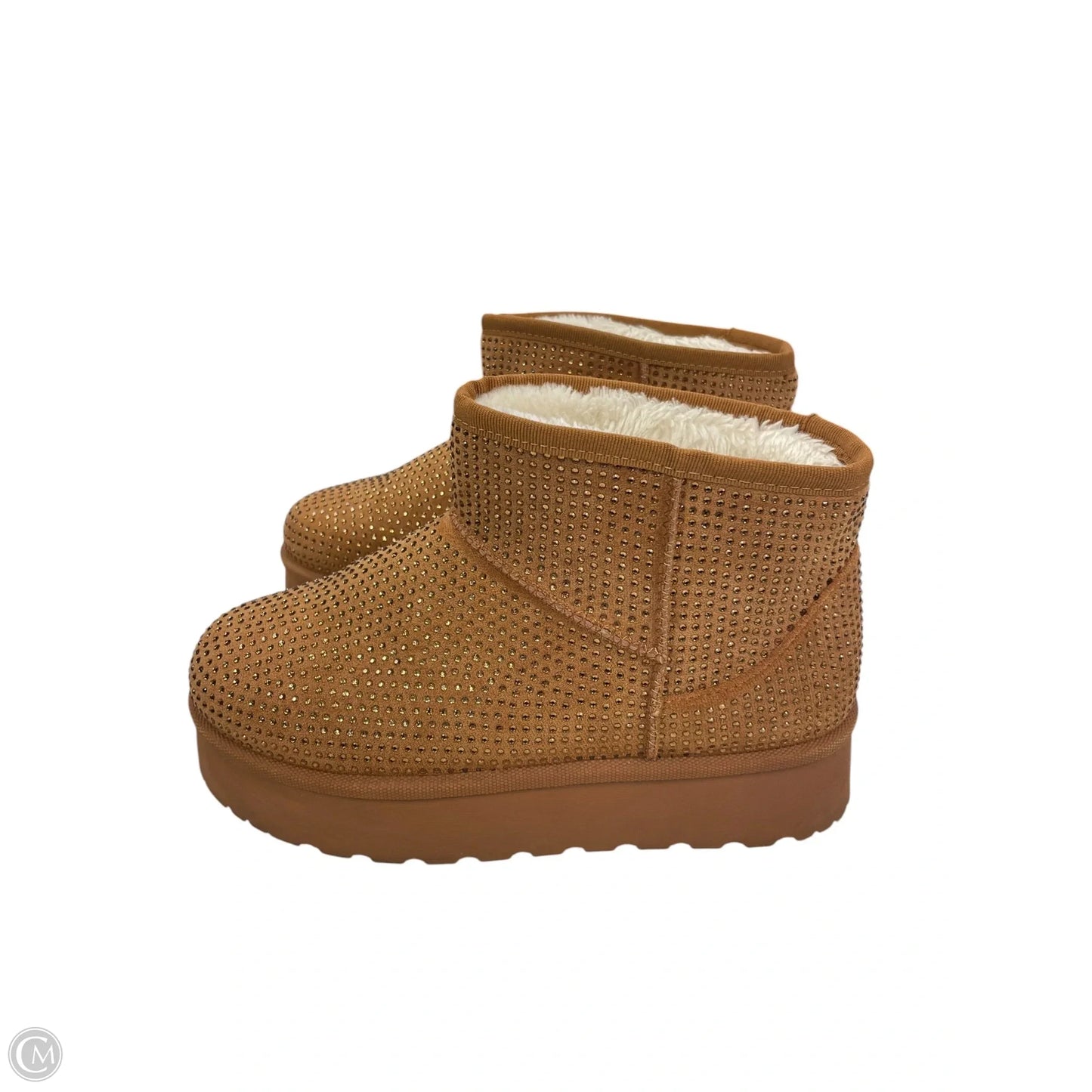 Boots Ankle Flats By Clothes Mentor In Brown, Size: 7.5