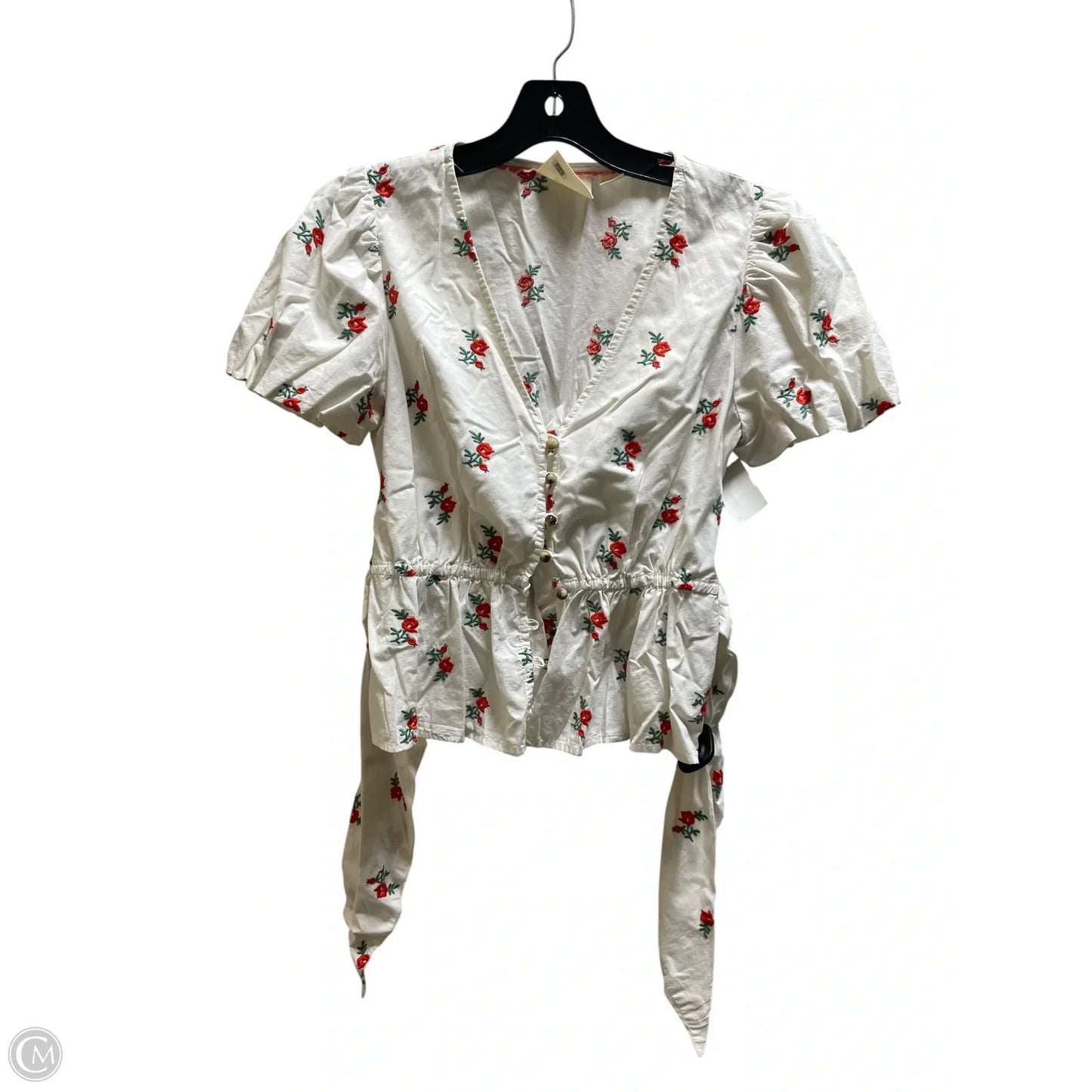 Top Short Sleeve By Maeve In White, Size: 4
