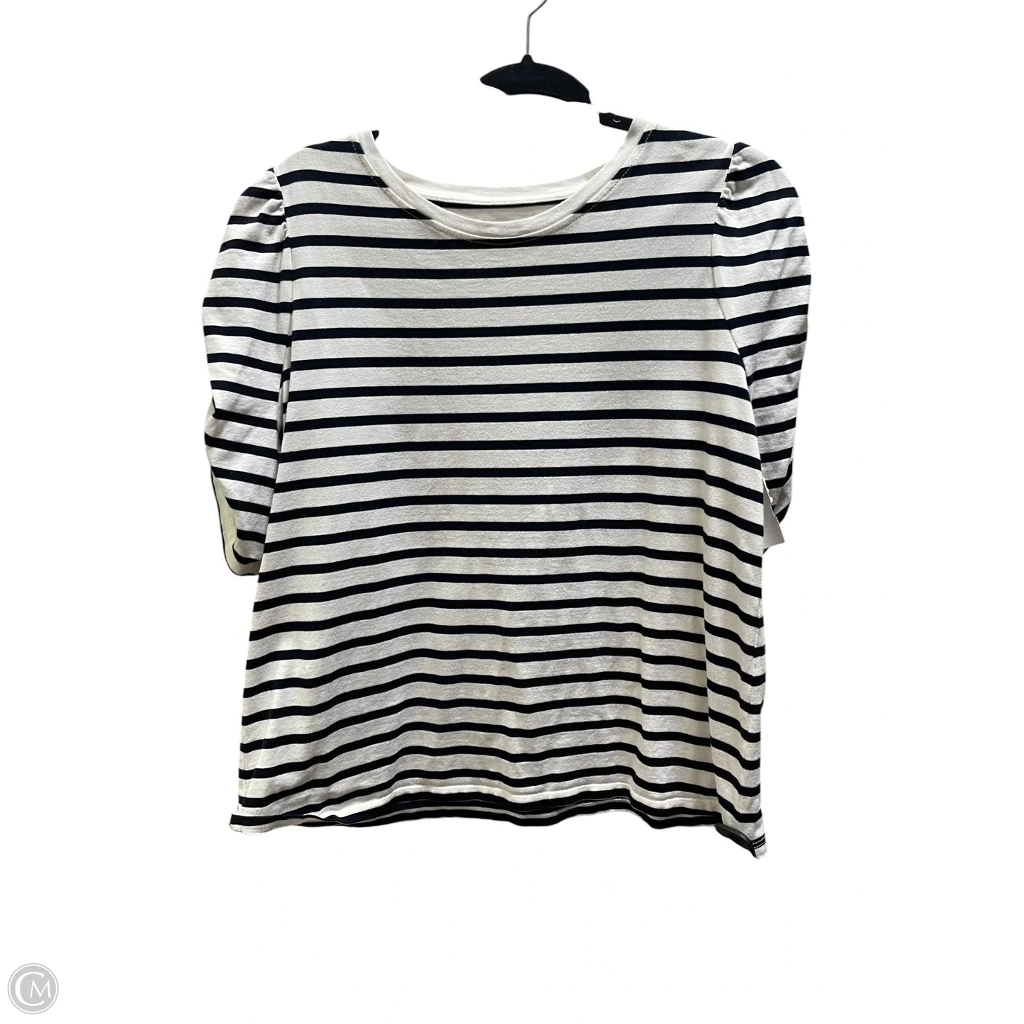 Top Short Sleeve Designer By Kate Spade In Striped Pattern, Size: Xl