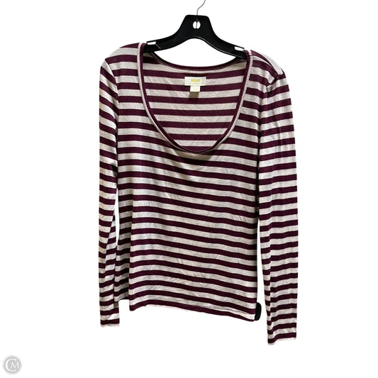 Top Long Sleeve By Maeve In Maroon, Size: L