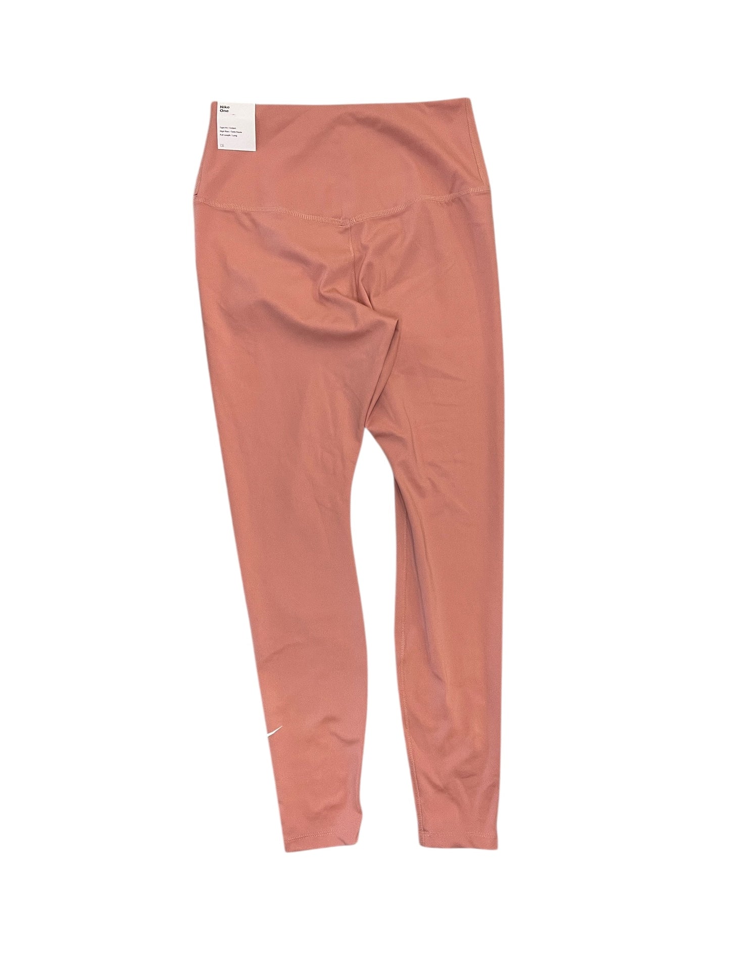 Athletic Leggings By Nike In Peach, Size:M