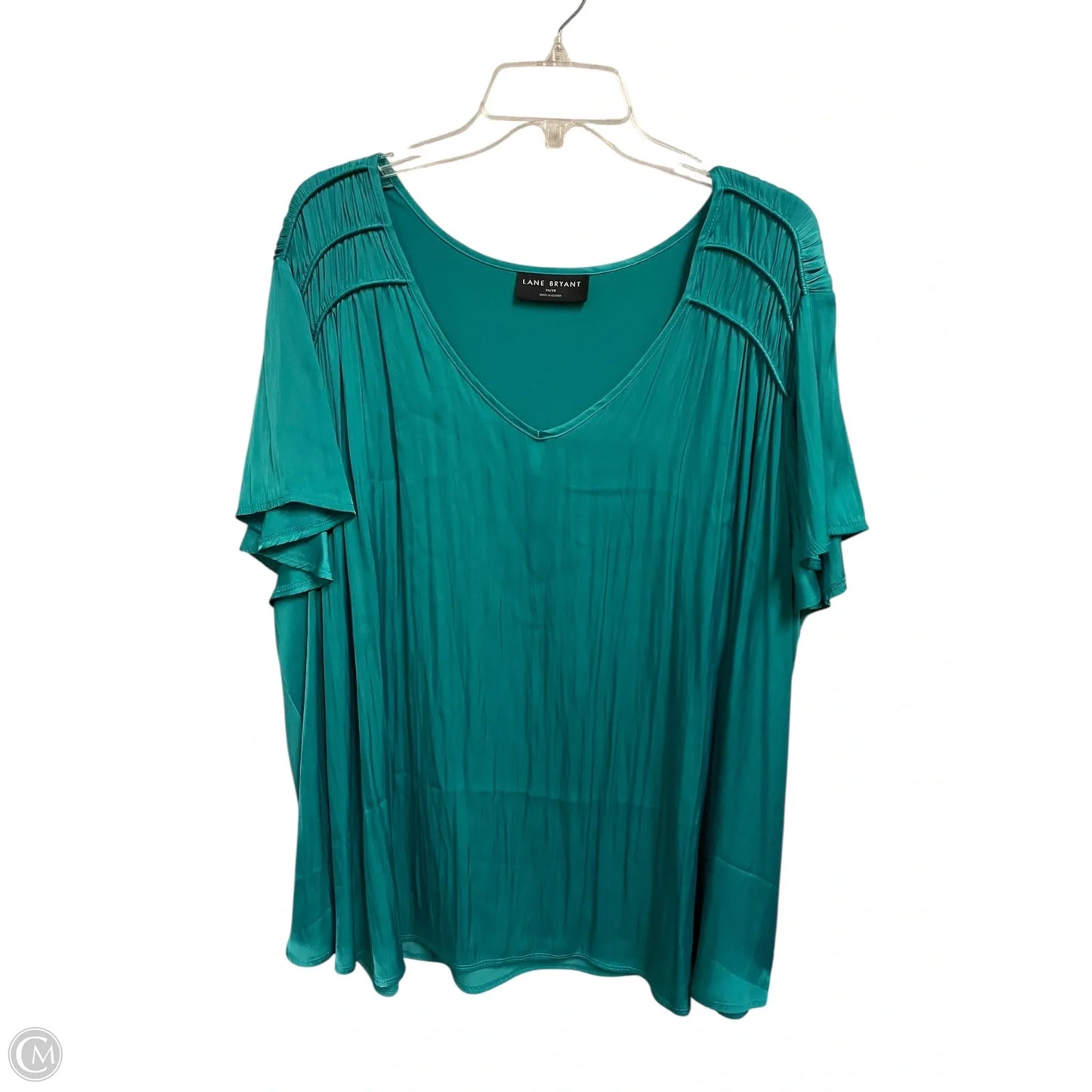 Top Short Sleeve By Lane Bryant In Blue, Size: 4x