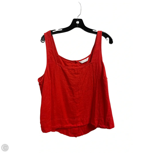 Top Sleeveless By Lc Lauren Conrad In Orange, Size: 1x