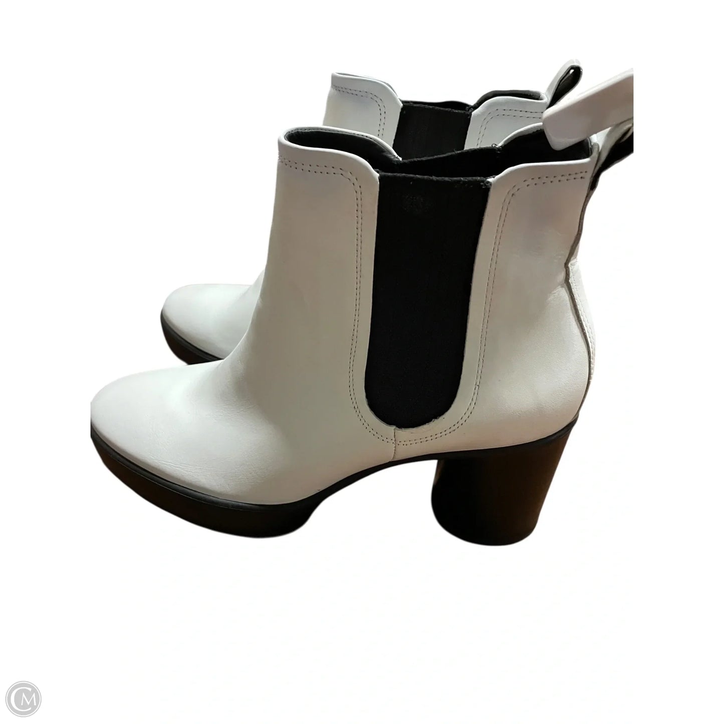 Boots Ankle Heels By Ecco In White, Size: 11.5