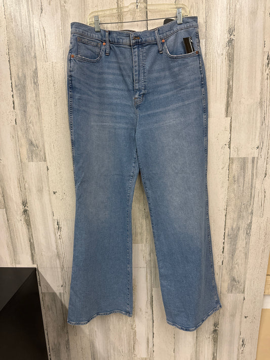 Blue Denim Jeans Boot Cut Madewell, Size 16