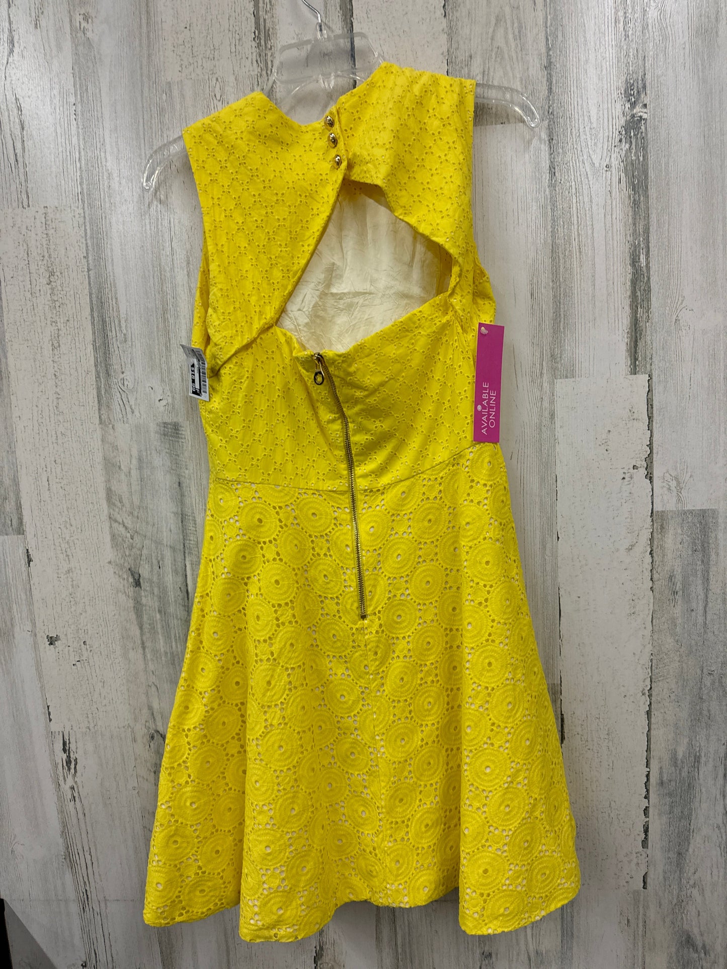 Yellow Dress Party Midi Draper James, Size S