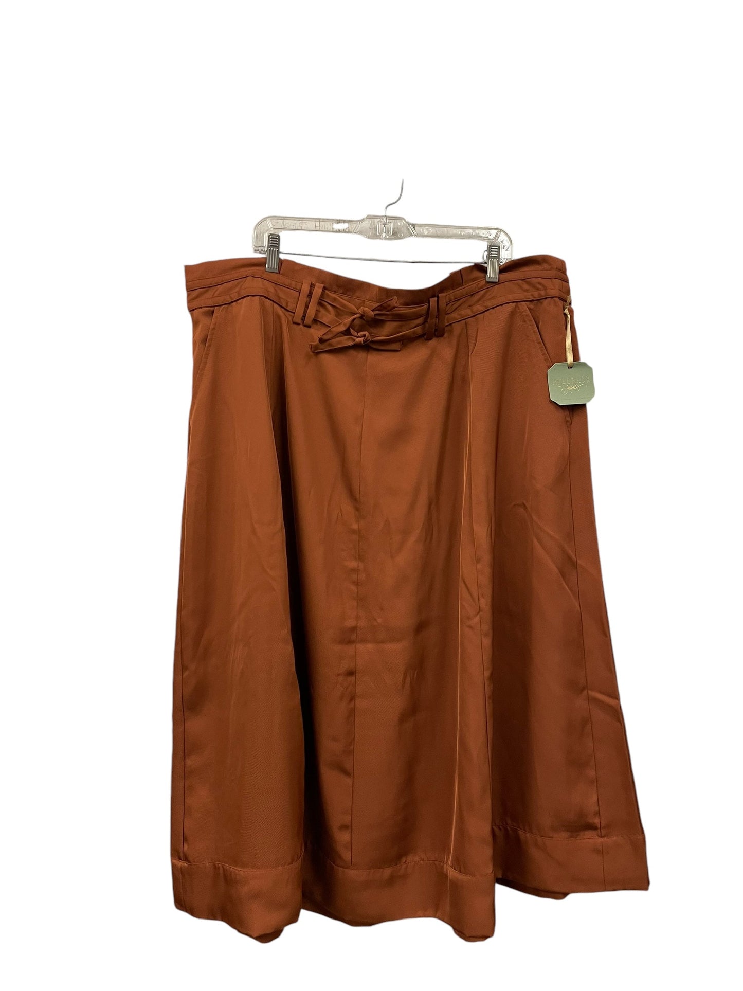 Skirt Maxi By Clothes Mentor In Brown, Size: 20w