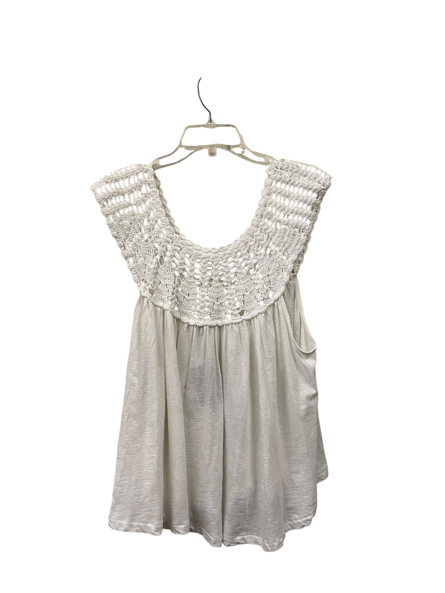 Top Sleeveless By Lucky Brand In White, Size: L