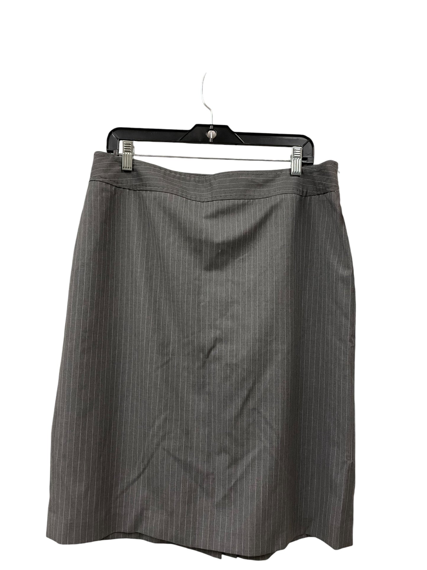 Skirt Midi By Brooks Brothers In Grey, Size: 14