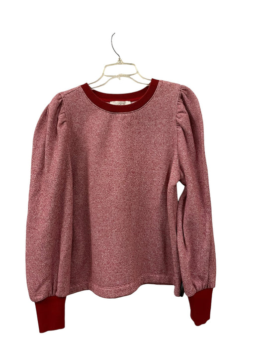 Sweatshirt Crewneck By Loft In Red, Size: L