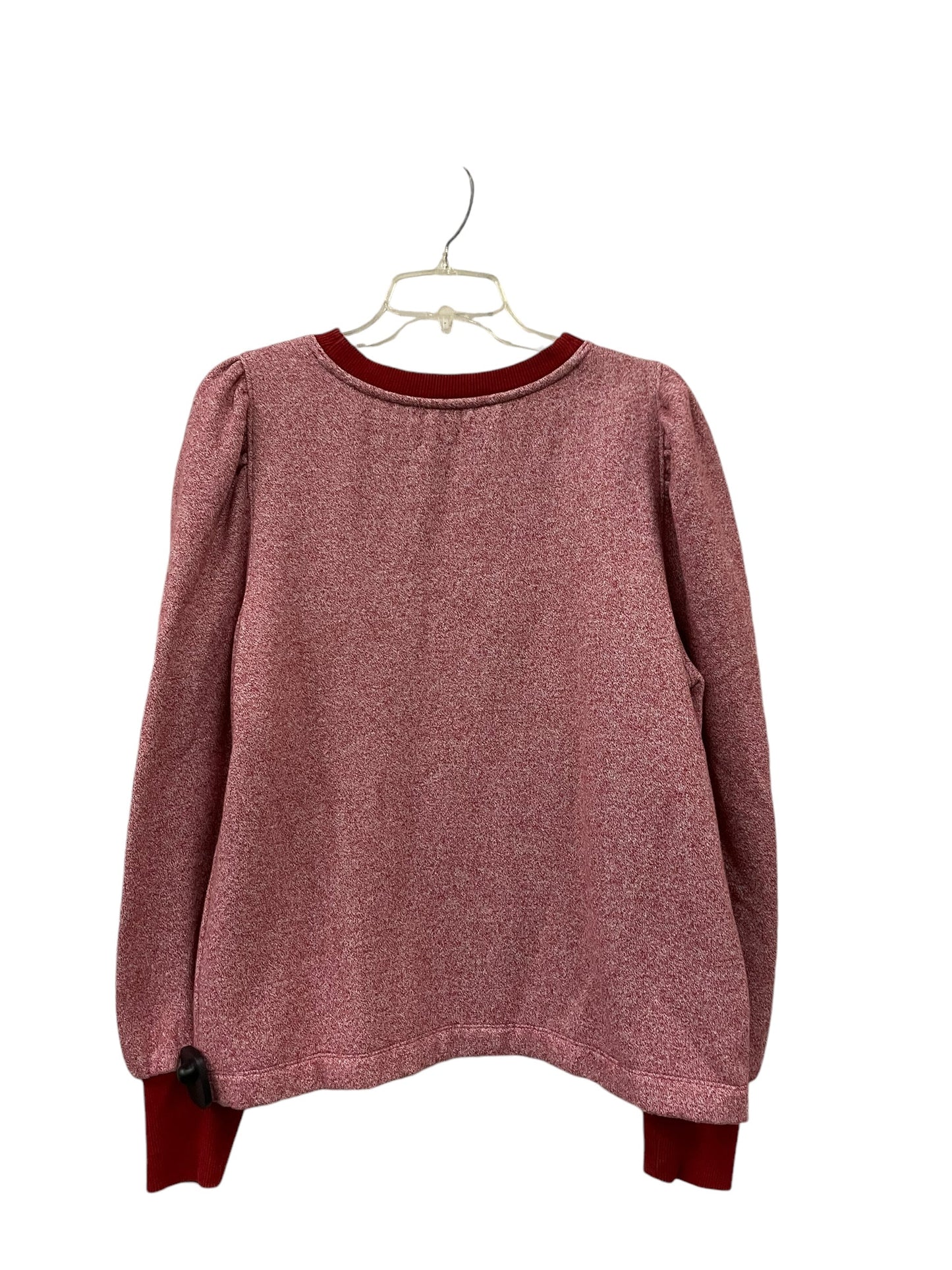 Sweatshirt Crewneck By Loft In Red, Size: L