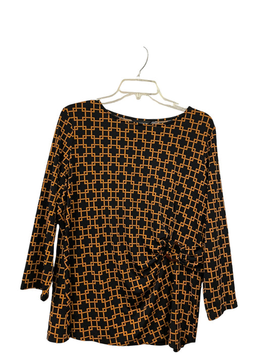 Top Long Sleeve By Liz Claiborne In Black, Size: L