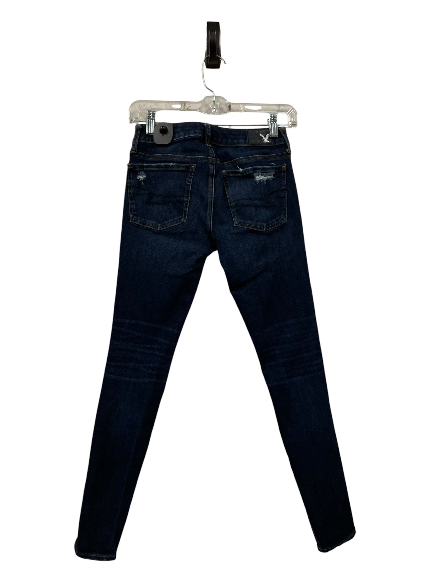 Jeans Skinny By American Eagle In Blue Denim, Size: 22womens