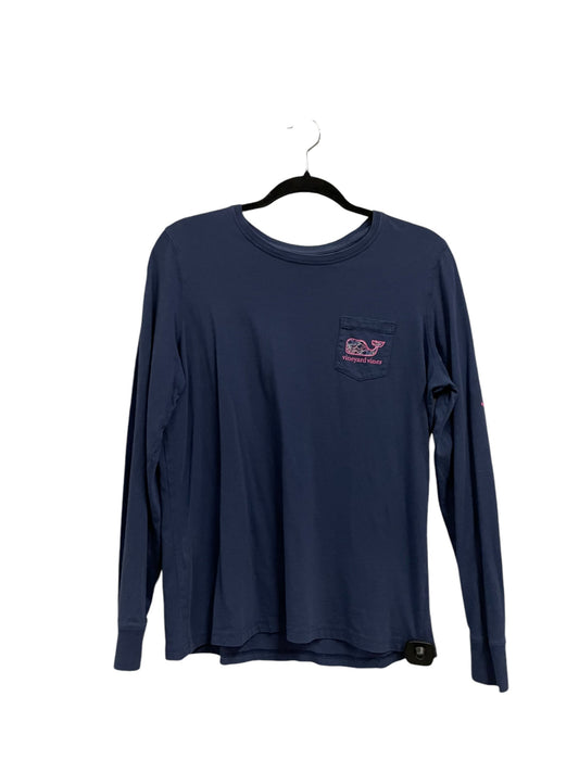 Top Long Sleeve Basic By Vineyard Vines In Blue, Size: M