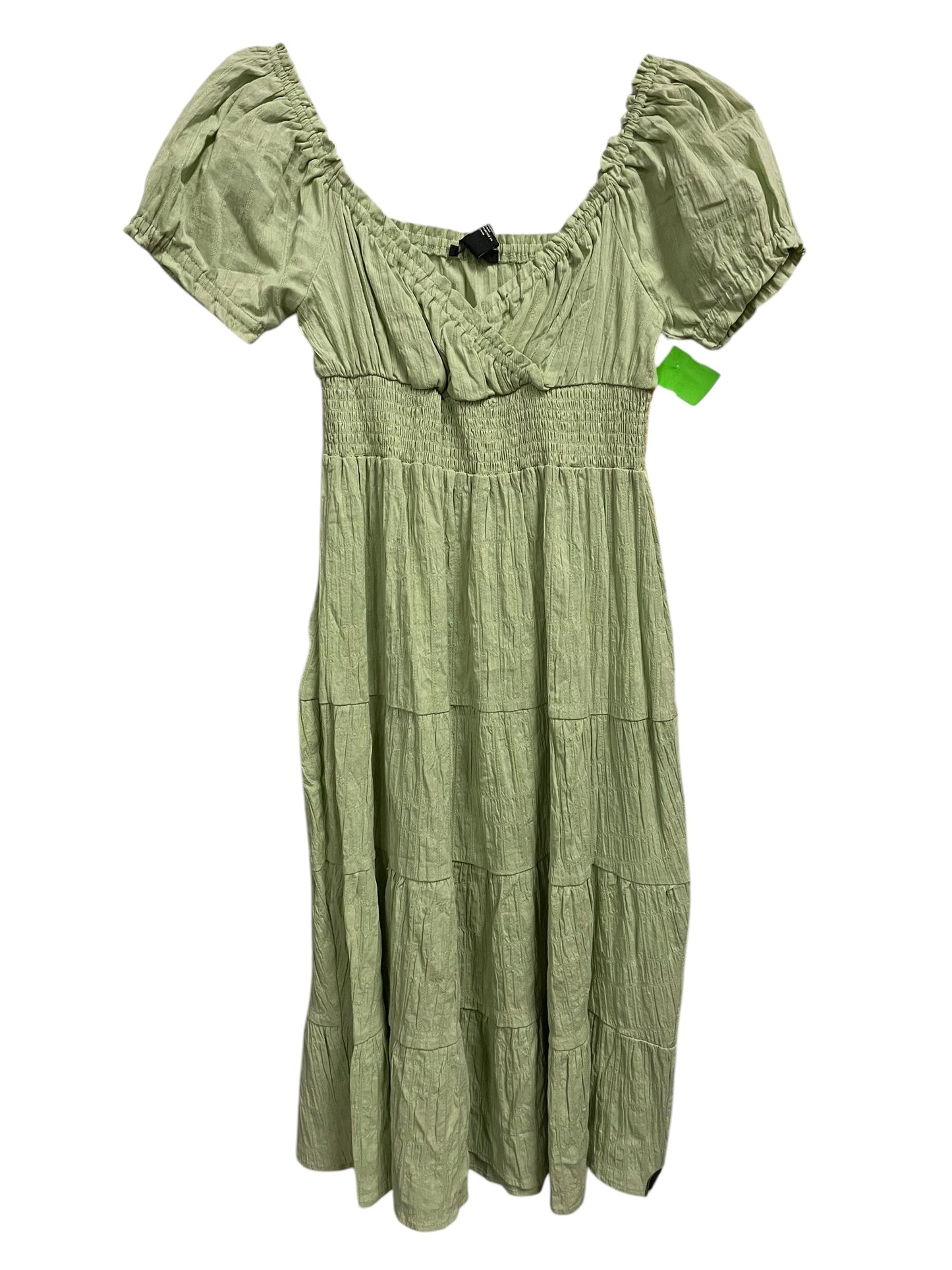 Dress Casual Midi By Forever 21 In Green, Size: S