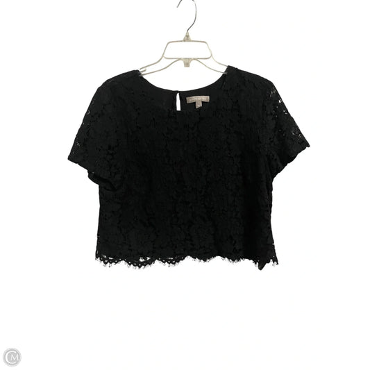Top Short Sleeve By Banana Republic In Black, Size: Xl
