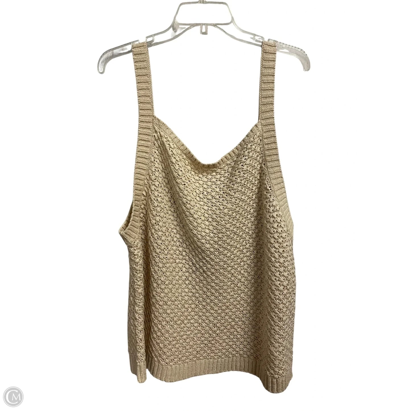 Top Sleeveless By J. Crew In Tan, Size: 3x