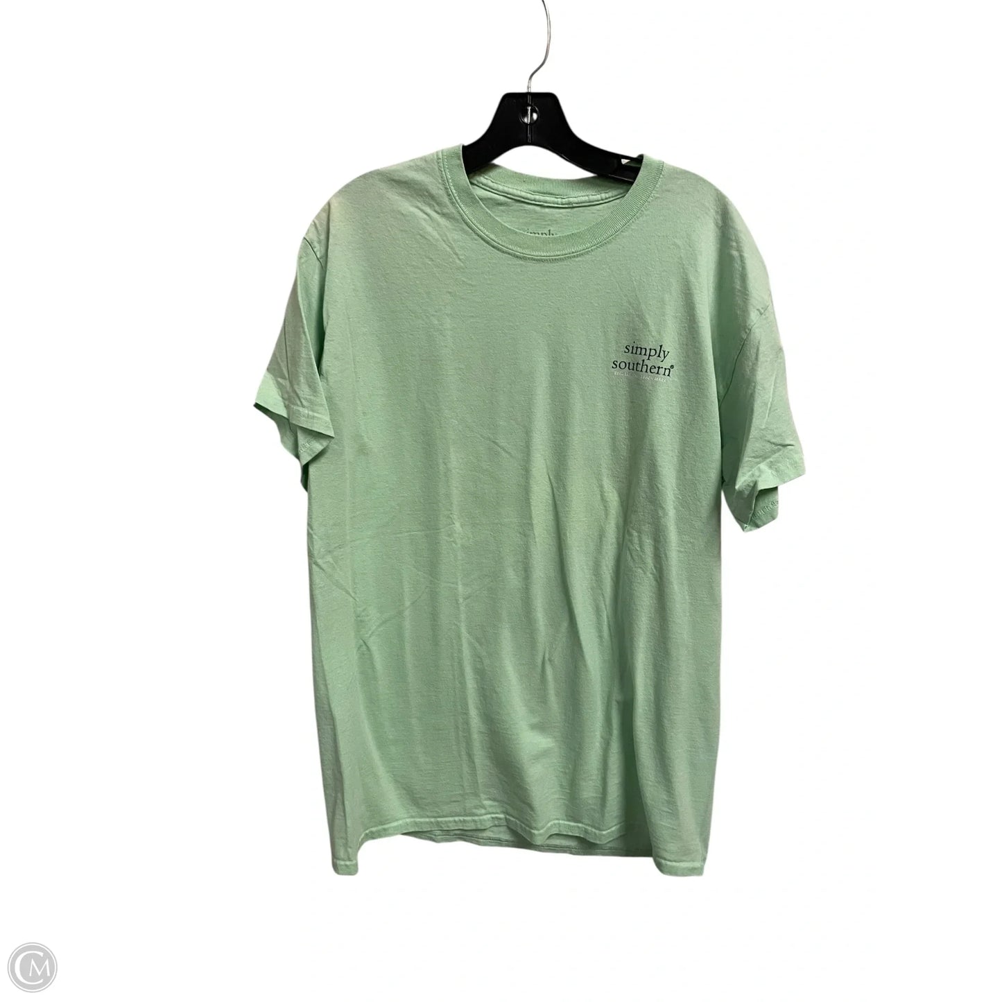 Top Short Sleeve Basic By Simply Southern In Green, Size: L