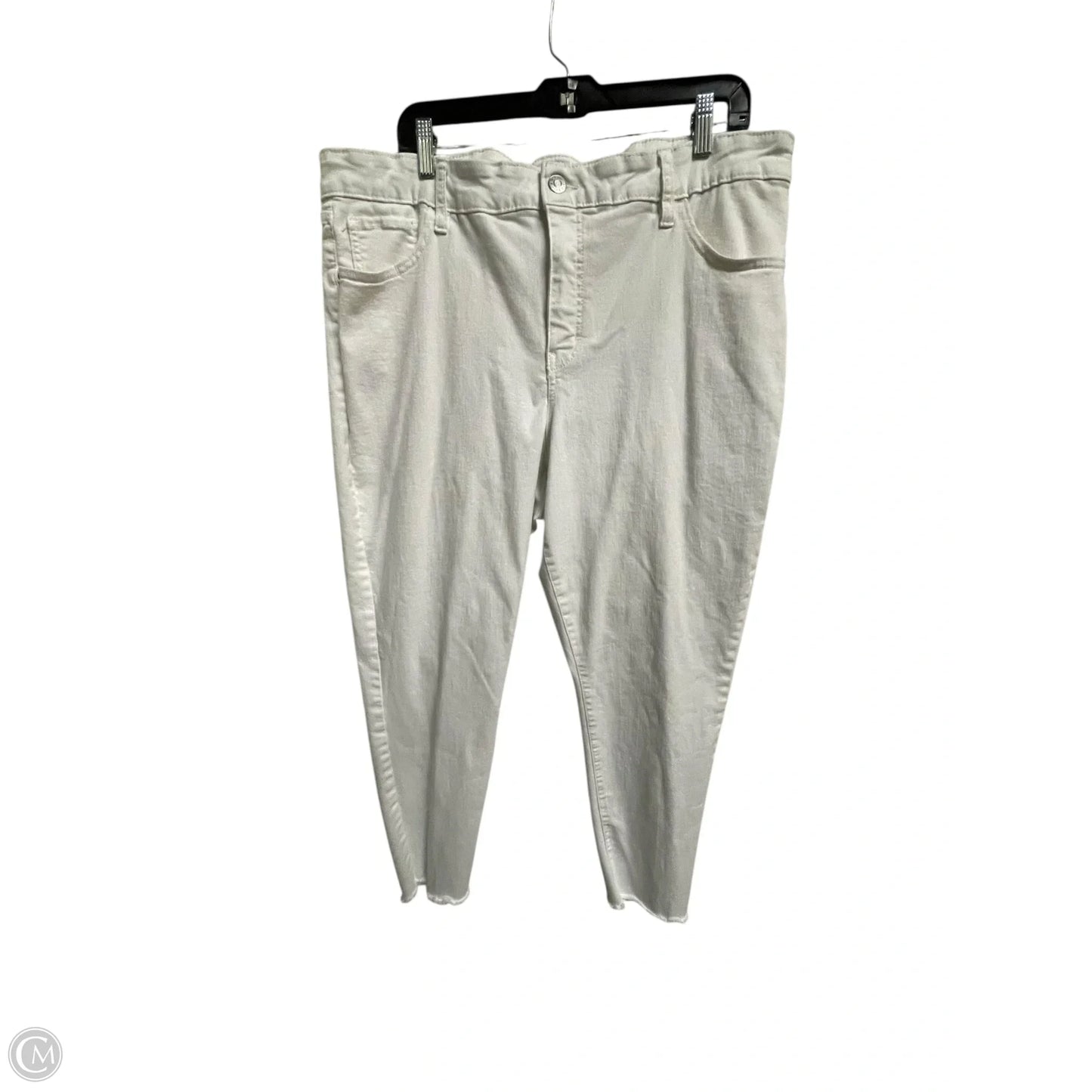 Jeans Skinny By Ava & Viv In White Denim, Size: 22