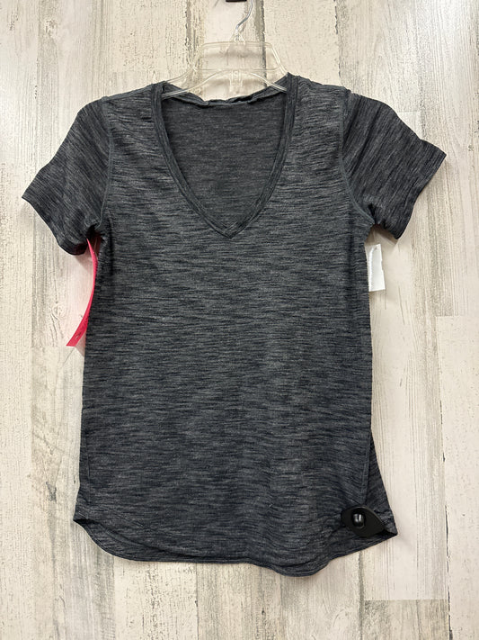 Grey Athletic Top Short Sleeve Lululemon, Size Xs