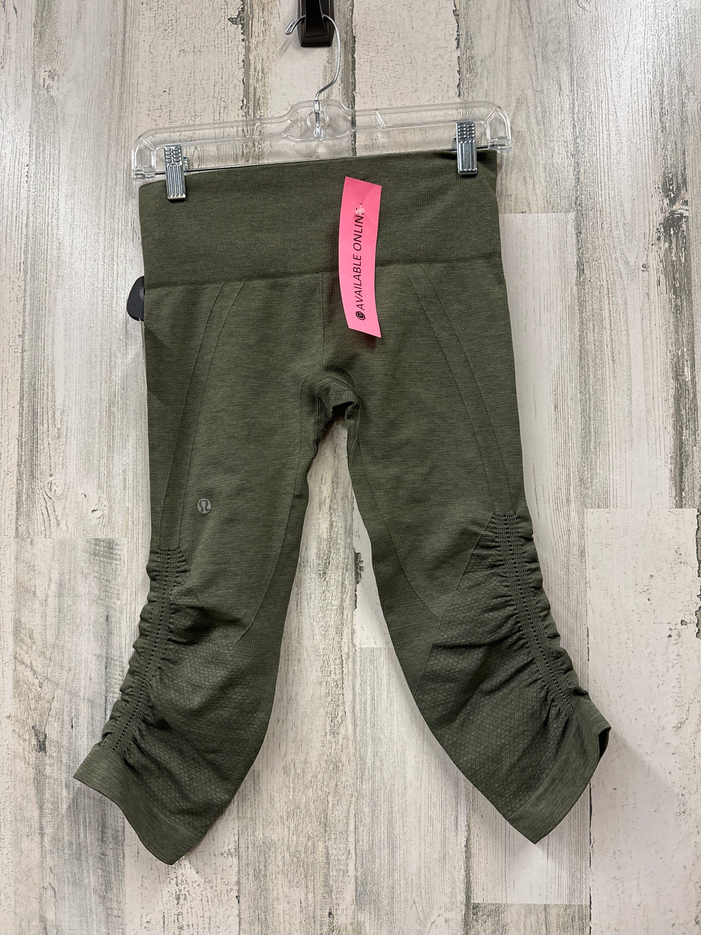 Green Athletic Capris Lululemon, Size 4