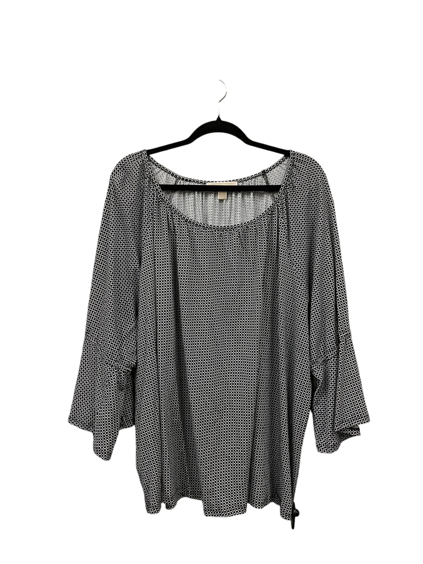 Top Long Sleeve By Michael By Michael Kors In Black, Size: 3x