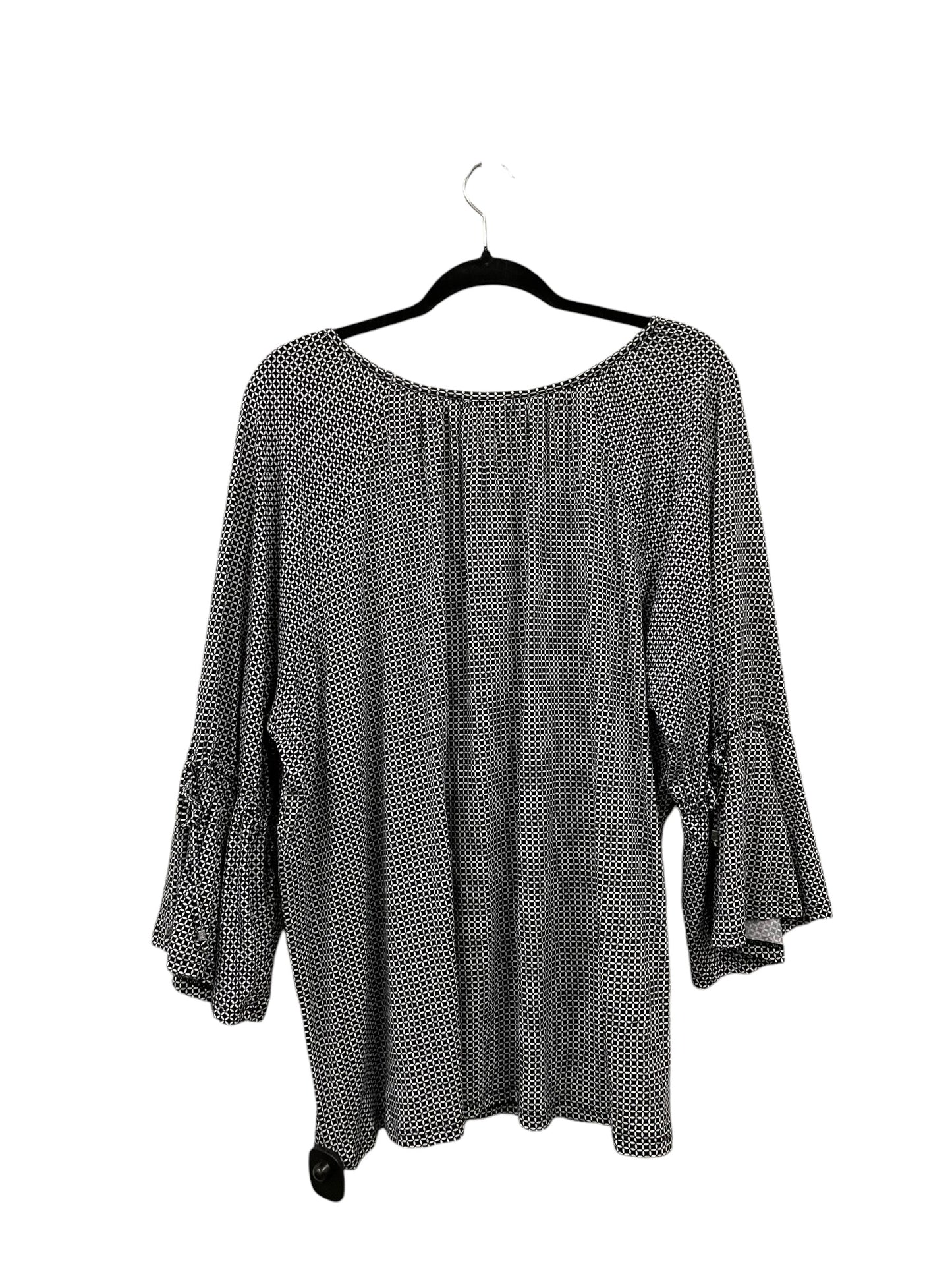 Top Long Sleeve By Michael By Michael Kors In Black, Size: 3x