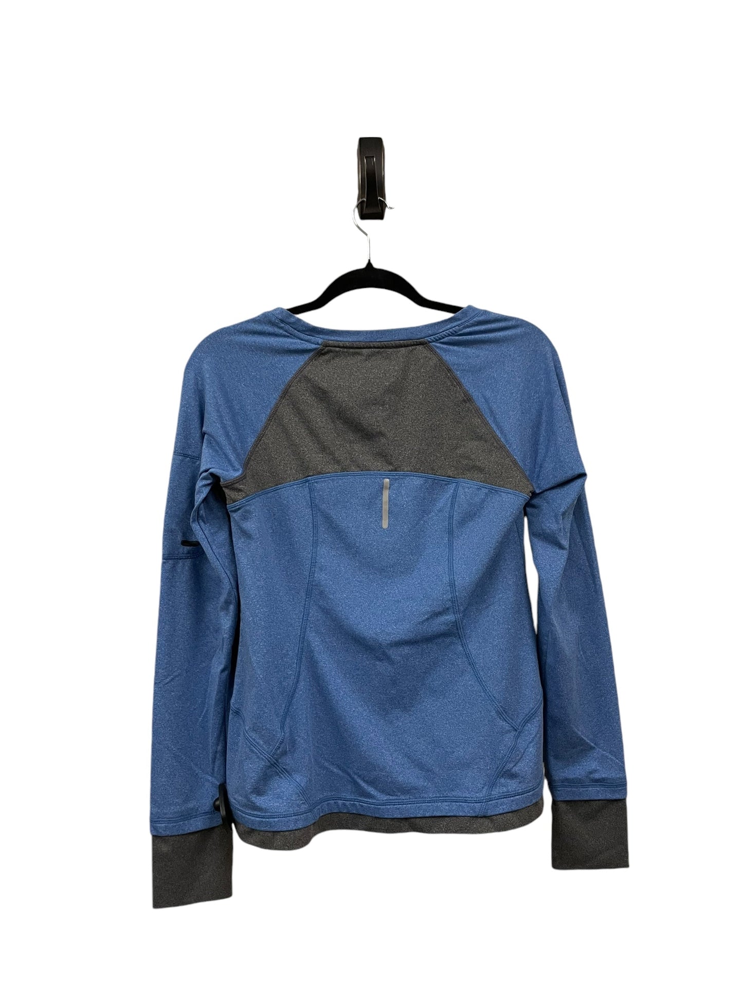 Athletic Top Long Sleeve Crewneck By Reebok In Blue, Size: S