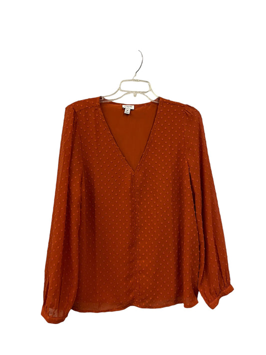 Top Long Sleeve By J. Crew In Orange, Size: M