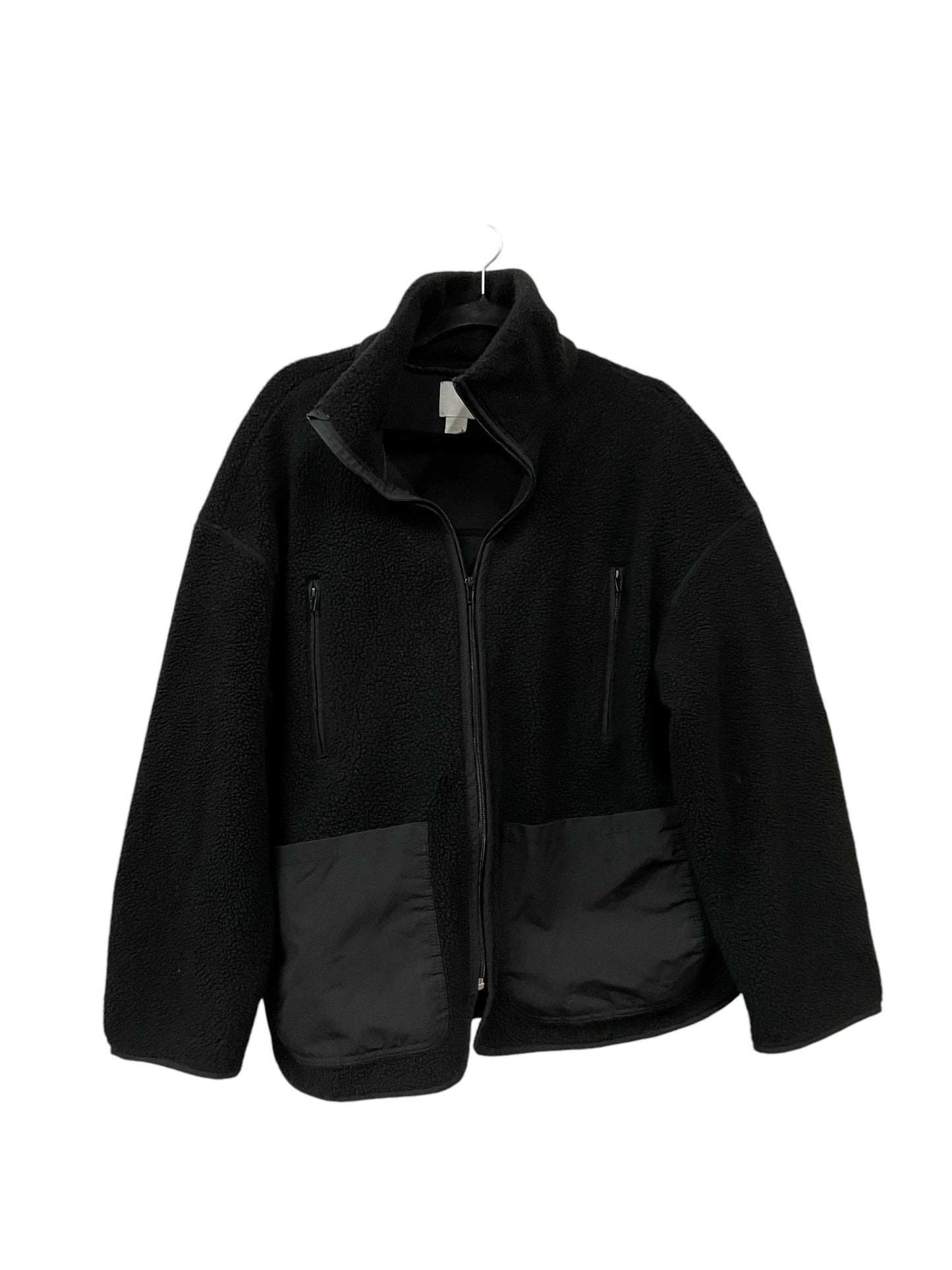 Jacket Fleece By H&m In Black, Size: L