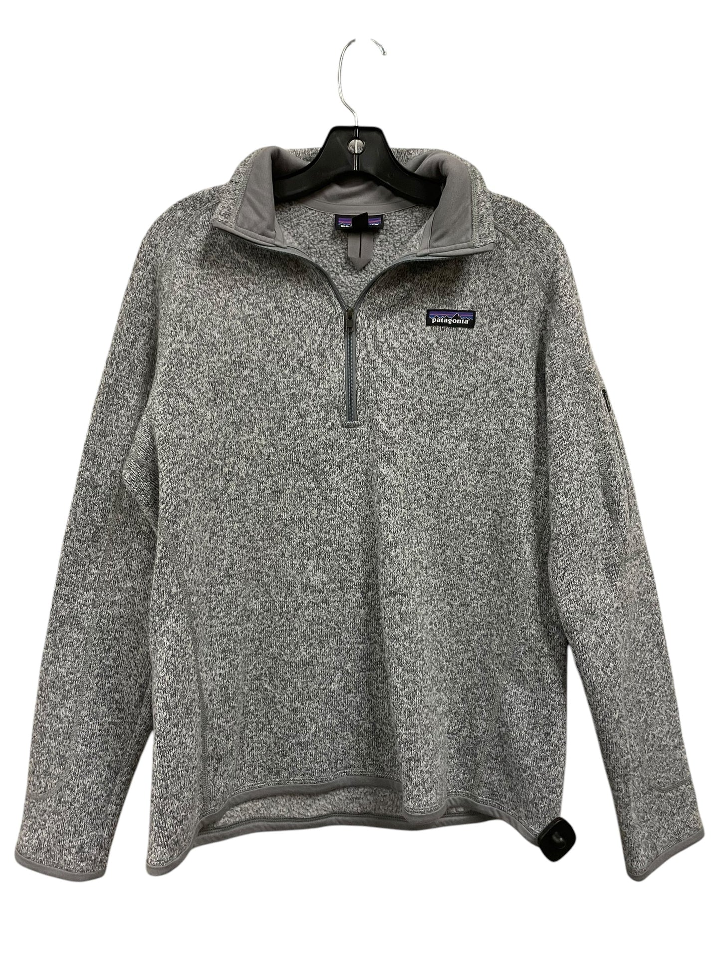 Sweatshirt Collar By Patagonia In Grey, Size: L